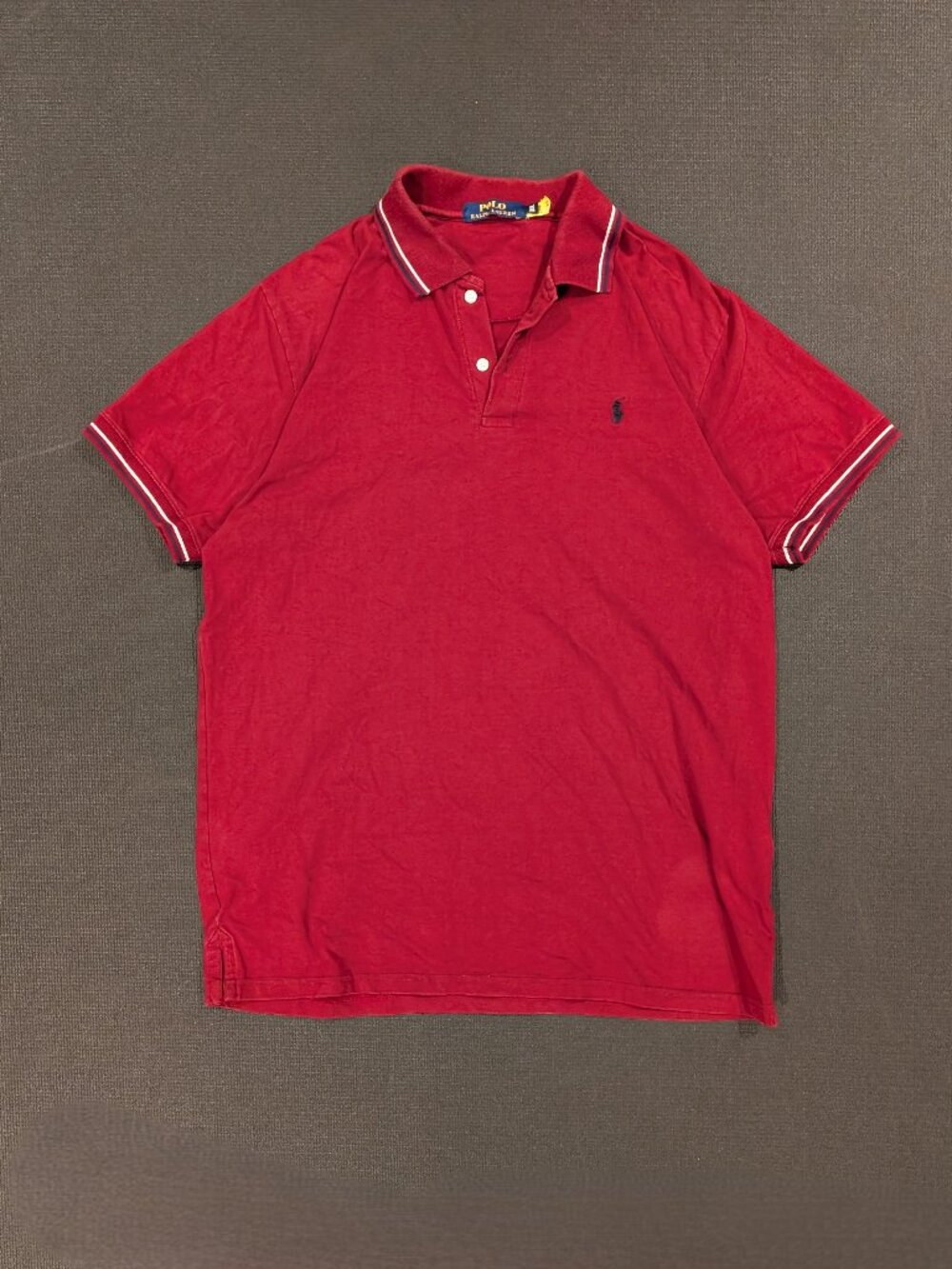 Polo Ralph Lauren Tipped Collar Polo Red Big Tall Mens 3XL Cotton Preppy Casual